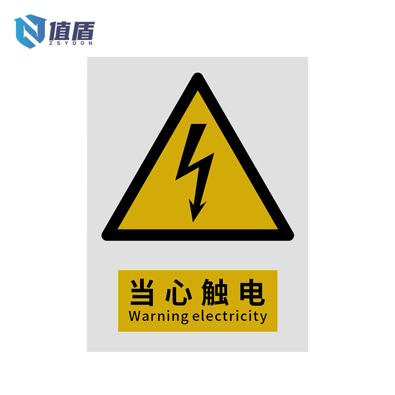 值盾ZSYDON 标识牌 当心触电/张高清大图