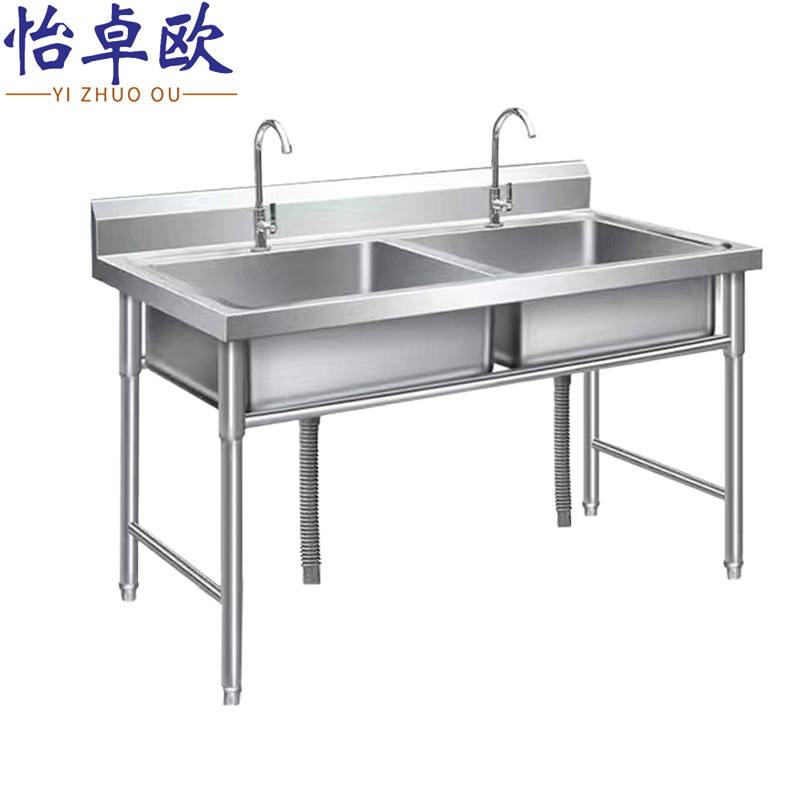 怡卓欧不锈钢双星水槽1800*700*800mm台