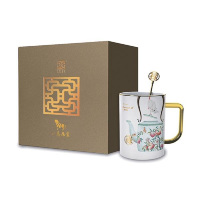 八馬茶業 鼠来保·禄·马克杯 套盒(白)型号CBC290容量450ml/套