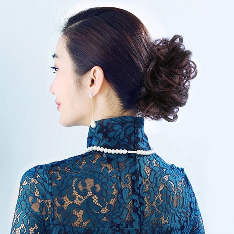 发夹头饰假发发抓妈妈头花女短发成人马尾夹子后脑勺大号盘发抓夹高温