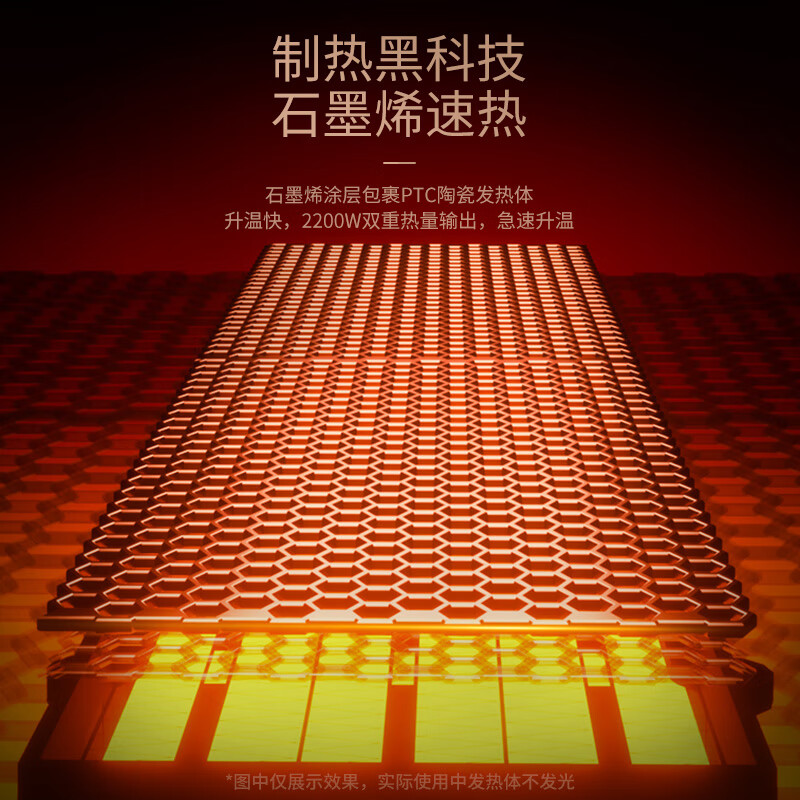 海尔(Haier)取暖器石墨烯速热暖风机可拆洗过滤网倾倒断电家用电暖器烤火炉卧室热风机 触摸遥控款HNF-S3051A高清大图
