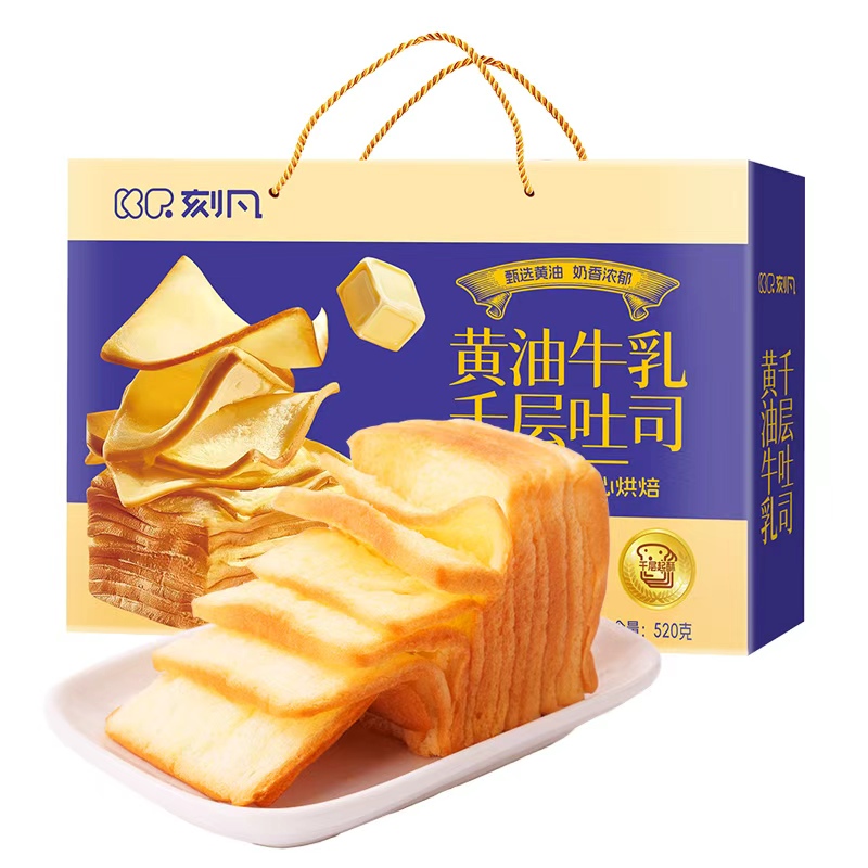 COMEFUN 刻凡 - 黄油牛乳千层吐司礼盒 520g