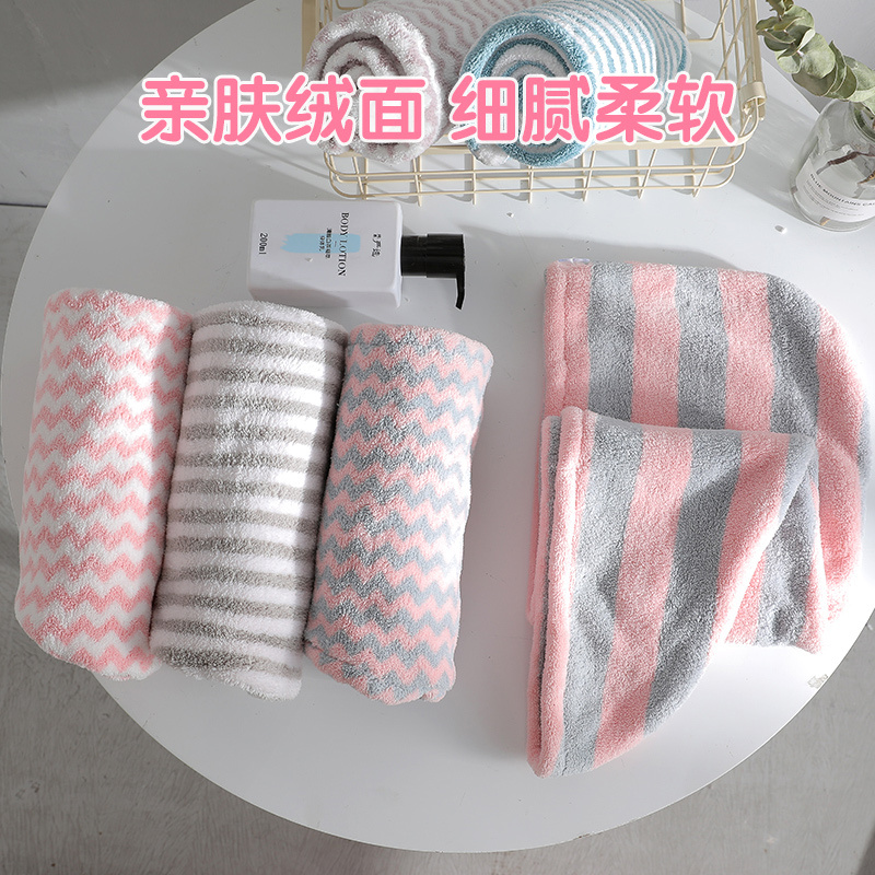 干发帽吸水速干女可爱洗头发毛巾包头的浴帽擦头发干发巾 三维工匠 菠萝格暗粉1个+菠萝格淡绿1个