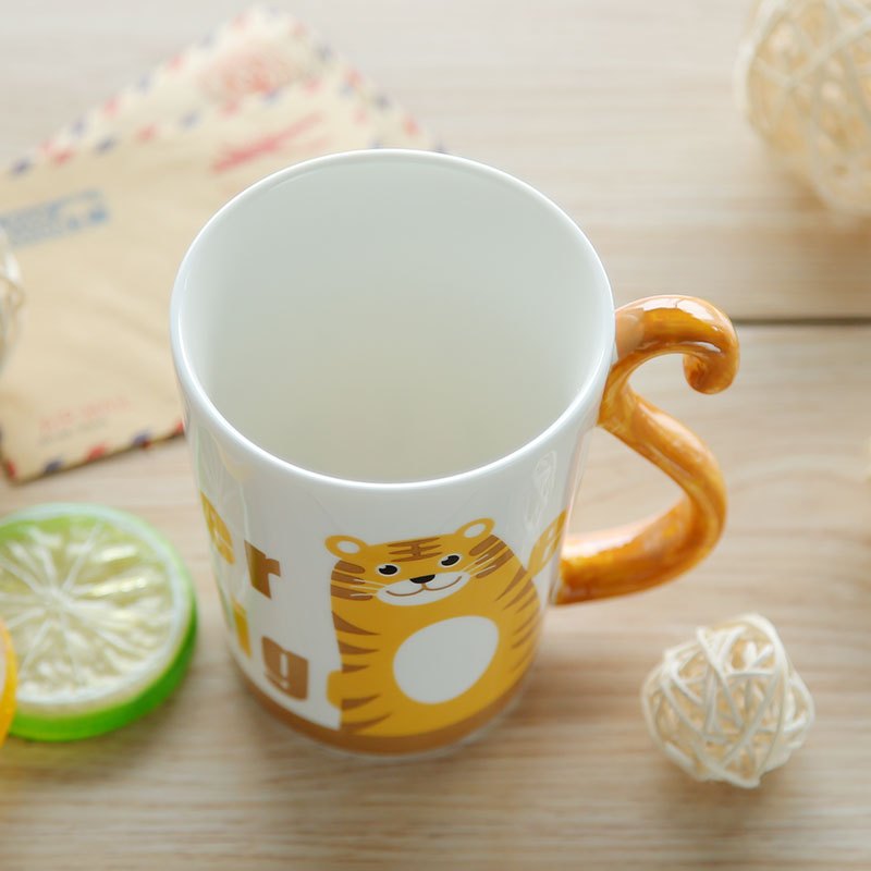 金禹瑞美(REMEC)水具/水杯 虎系列卡通动物杯 陶瓷杯 奶杯 水杯 茶杯 儿童杯 漱口杯