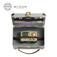 猫王收音机MW-2A复古绿小王子蓝牙音箱蓝牙音响迷你小音箱收音机复古小音响 无线蓝牙家用音响小便携式