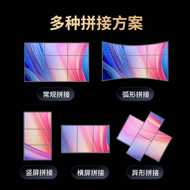 飞显55英寸液晶拼接屏0.88mm大屏幕广告宣传监控显示会议大屏 FX5508P