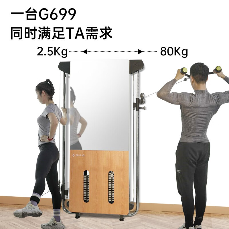 舒华(SHUA)SH-G699 健身镜训练器 壁挂式拉绳训练器家用综合训练器多功能室内健身器材高清大图