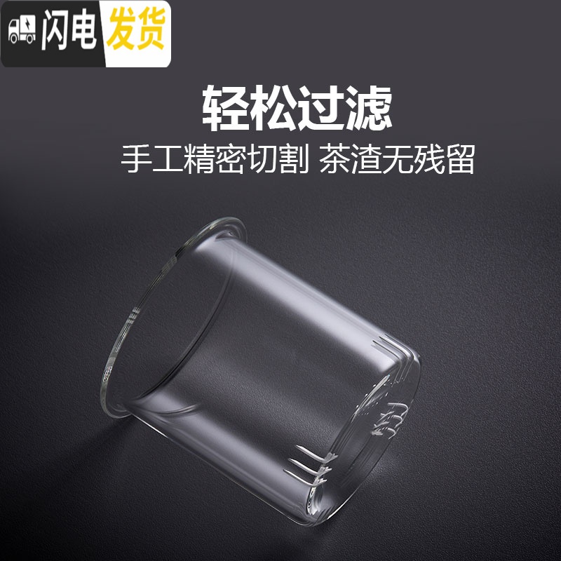 三维工匠耐热玻璃茶壶家用泡茶壶加厚过滤茶具可高温泡茶器黑茶煮茶壶 1350单壶+2个小品杯高清大图