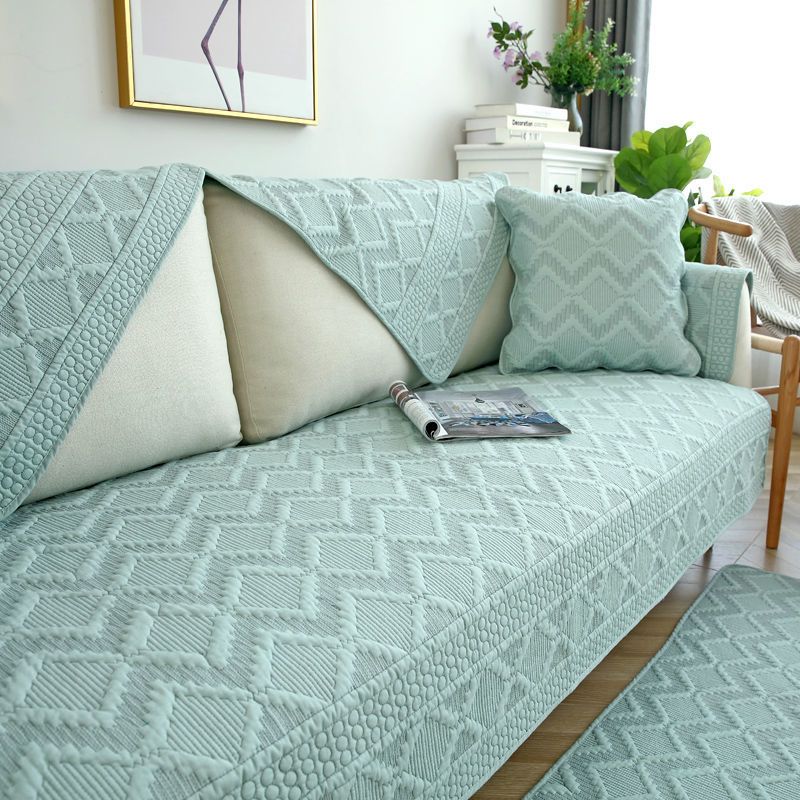 sleepybear沙发垫四季布艺简约夏季坐垫现代防滑沙发套靠背扶手定做