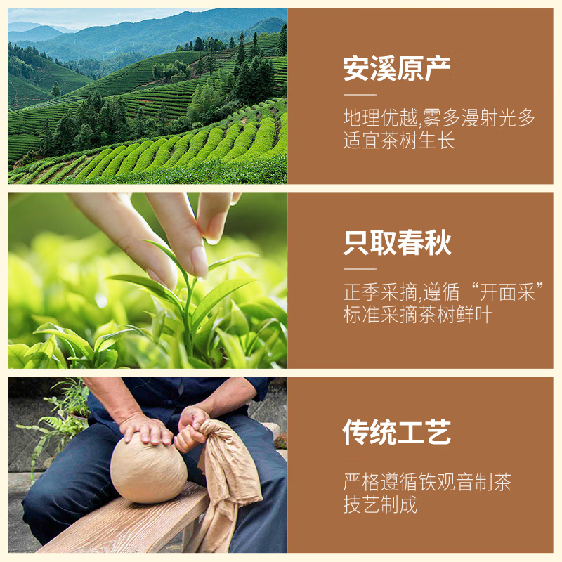 忆江南 乌龙茶 新天尊龙品福建铁观音清香型特级500g轻火礼盒装茶叶高清大图