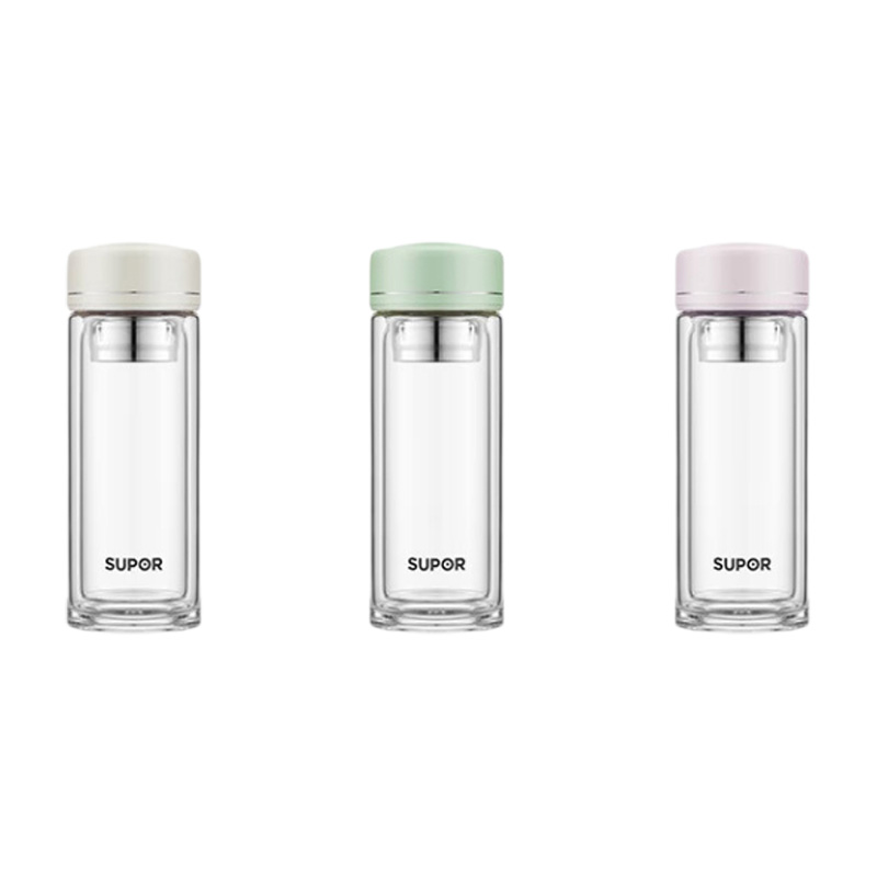 苏泊尔玻璃杯280ml泡茶便携KCG28BQ10(颜色随机)