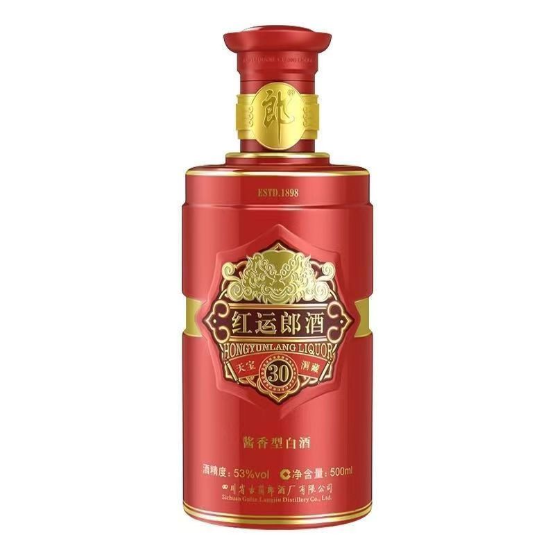 郎酒 红运郎三十 53度 500ml 酱香型白酒 新老版年份随机高清大图