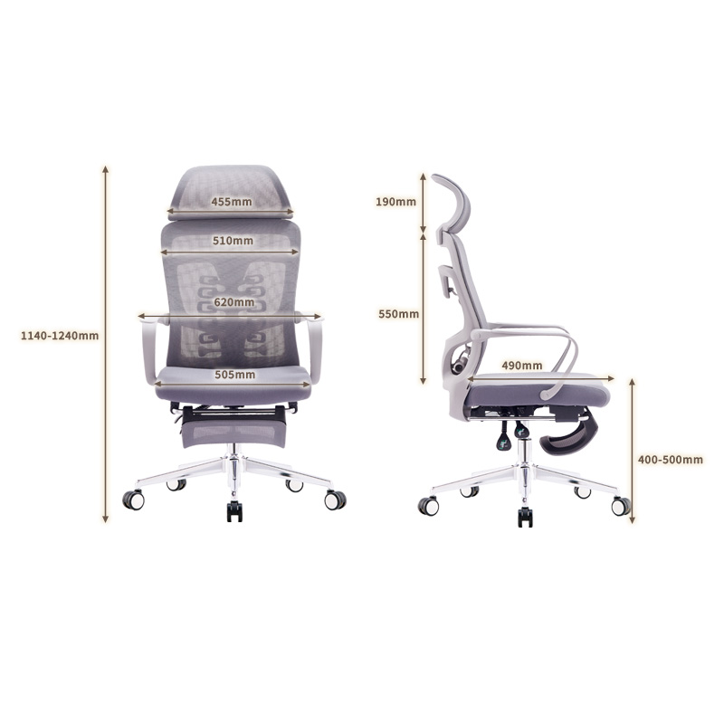 臻远 ZY-8931 办公椅午休椅转椅 灰框 单位:把高清大图