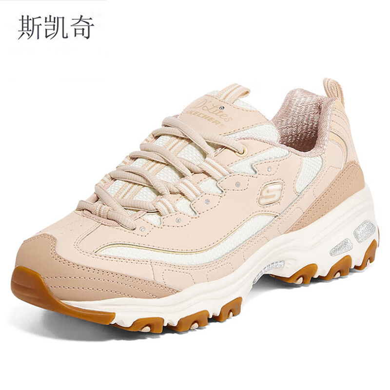 斯凯奇 女增高老爹休闲鞋 13143/PCH-6 双高清大图