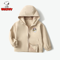 史努比SNOOPY童装女童外套秋季新款小女孩冲锋衣宝宝开衫上衣
