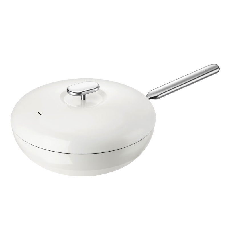 德世朗(DESLON)钛陶瓷不粘炒锅口径30cm DP915-W30WH白色(单位:个)高清大图