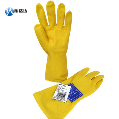 耐适达 生态牛筋乳胶手套防水防污功能款 均码/双