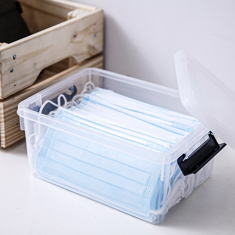 禧天龙(Citylong) X-6316围典收纳箱3个装(透明白)整理箱化妆品饰品储物箱[把手颜色随机]高清大图