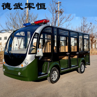德武军恒4排11座电动四轮巡逻车观光车5000瓦+72v150ah*9只铅酸电池刹车助力
