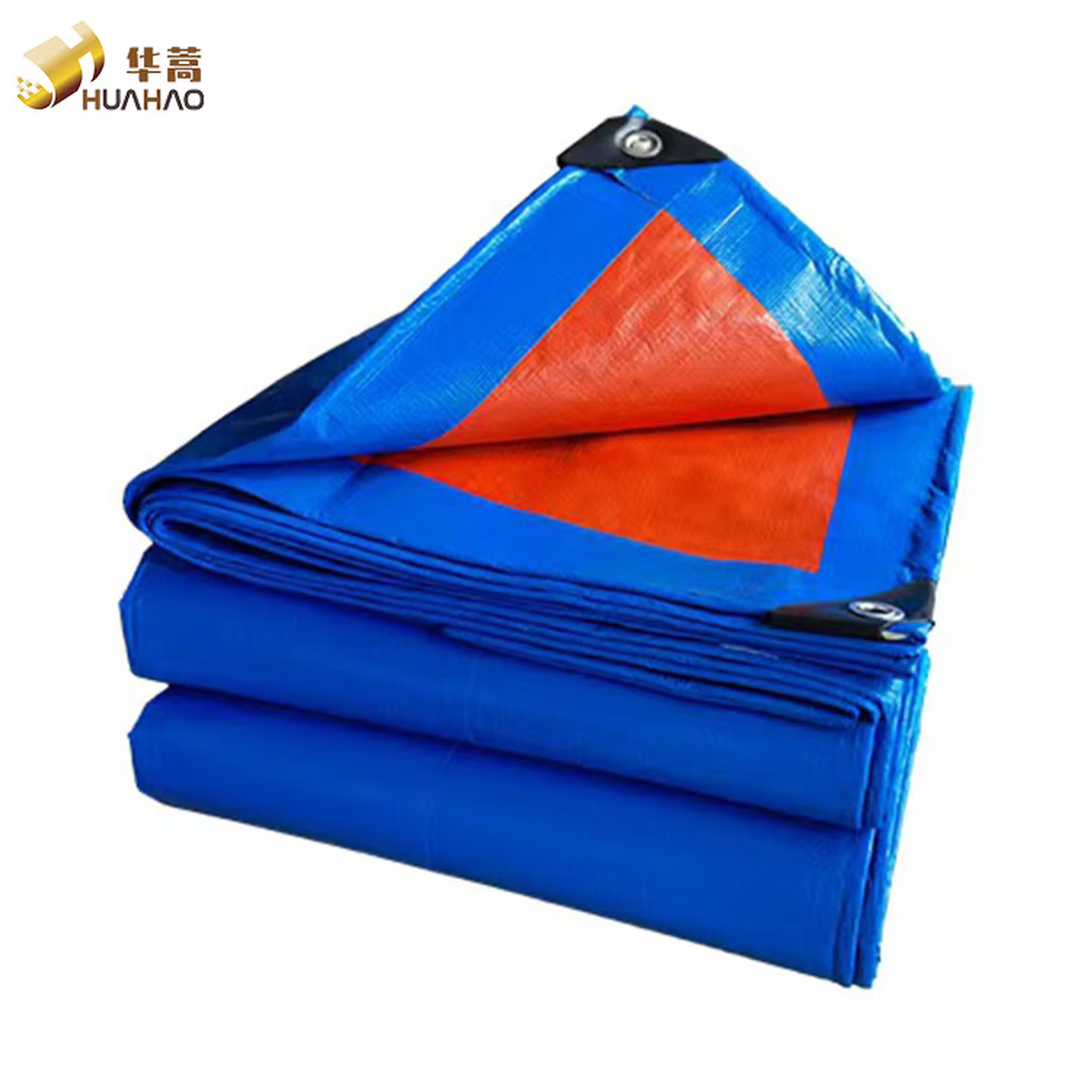 华蒿HH-FSYB61 加厚防水雨布塑料防水苫布户外苫盖遮阳防水篷布 4*12m蓝橘色