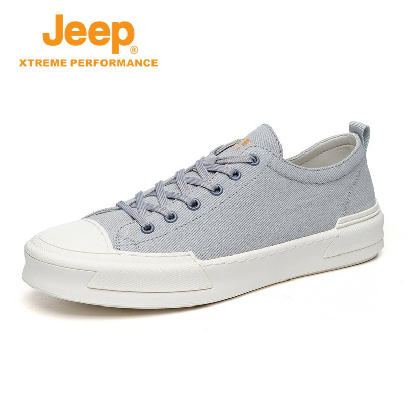 jeep吉普男鞋夏季透气薄款户外运动帆布鞋男百搭低帮休闲鞋子男潮