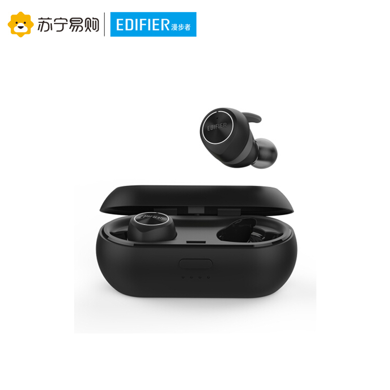 Edifier/漫步者 TWS3真无线蓝牙耳机迷你运动防水通话入耳式耳塞 黑色