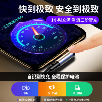 邻家-安卓超手感弯头-绿色1.88米 数据线航空材质 自动识别分流 真金不氧化 5A大电流 快充不伤机(1)