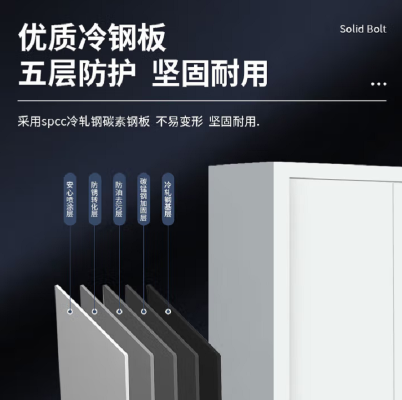 正冠 保密柜电子智能密码柜资料档案储物柜双锁钢制文件柜办公铁皮柜密码锁-通体高清大图