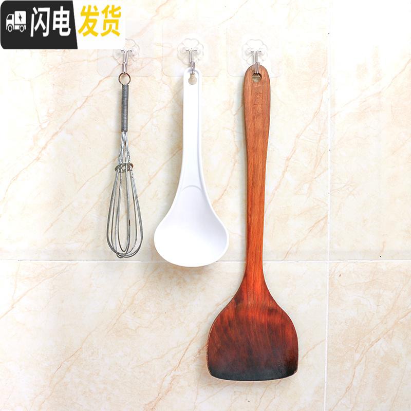 三维工匠10个粘钩挂钩 强力粘胶贴壁挂承重吸盘无痕粘贴免打孔挂勾高清大图