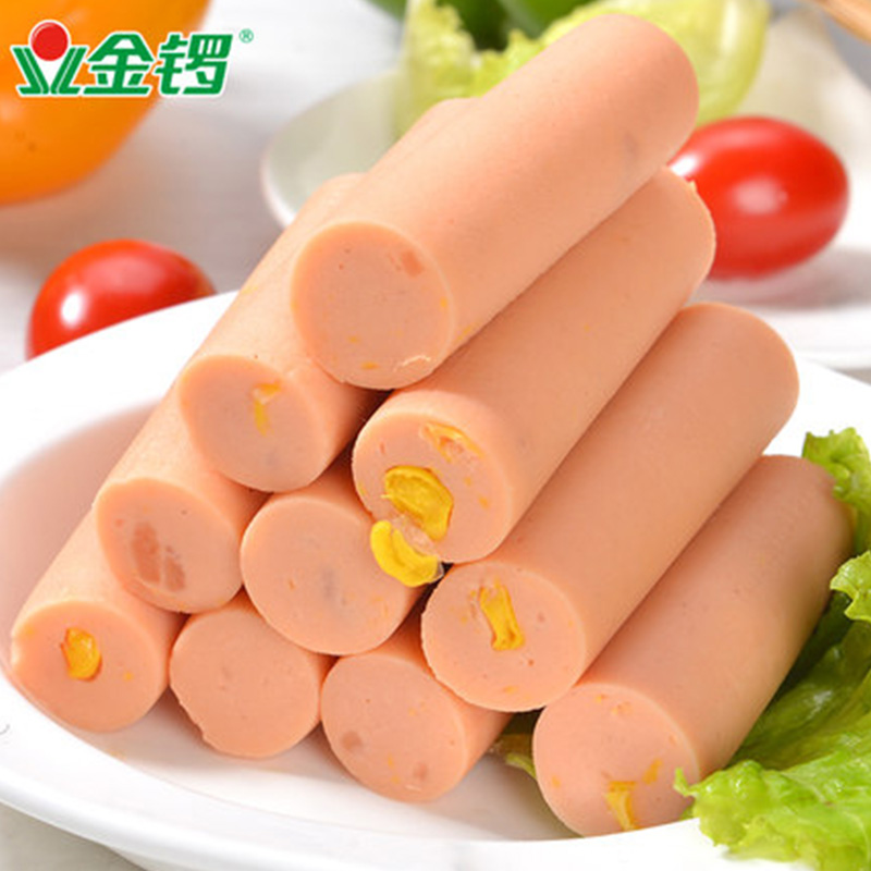 金锣 玉米香甜王火腿肠 240g(30g*8支)/袋 5袋装 玉米热狗休闲办公零食高清大图