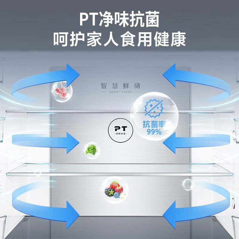 BCD-611WKGPZM(Q) 冰箱双开门 急速净味家用大容量电冰箱超薄电 一级变频智能家电零度保鲜高清大图