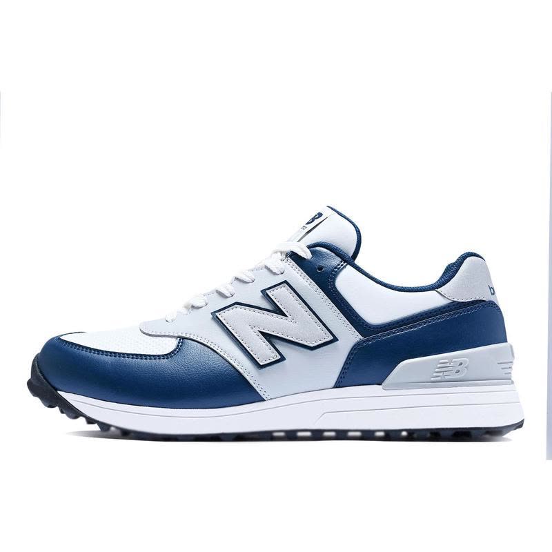 新百伦(New Balance)男款跑鞋休闲运动潮流百搭白色海军蓝拼色减图片