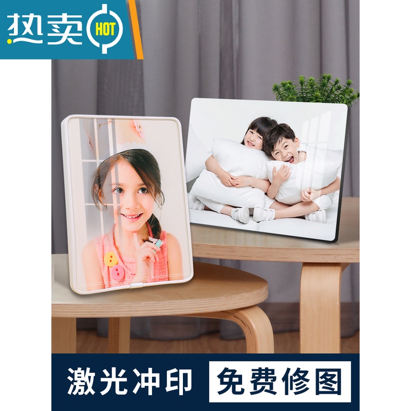 敬平洗照片做成相框挂墙大韩水晶婚纱照相片放大儿童摆台加定制九宫格 大韩水晶(满屏) 16寸 (挂墙)高清大图