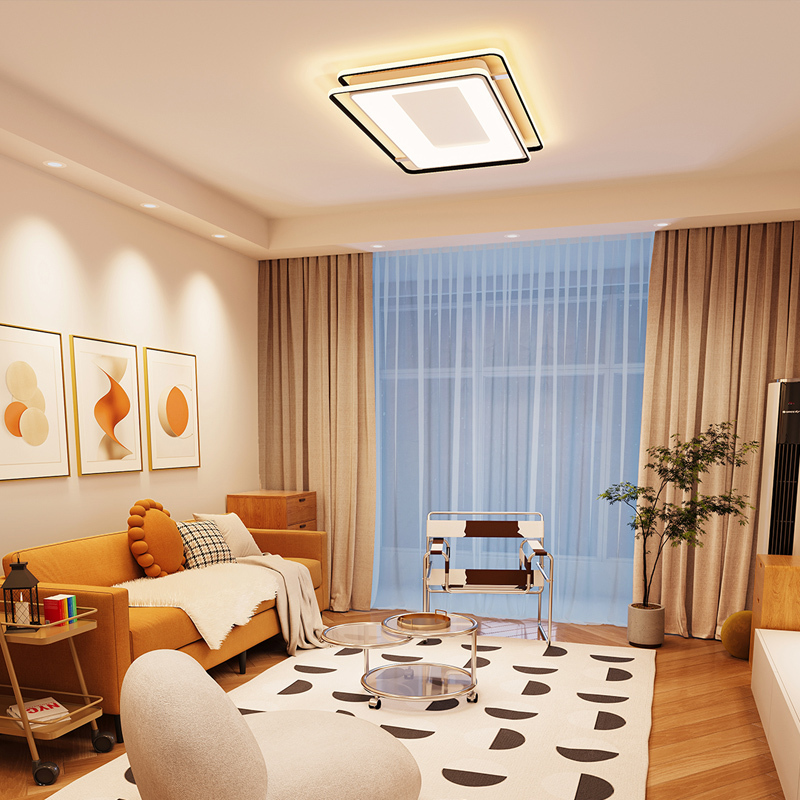 欧普照明线性多层次光设计款北欧线条客厅灯led吸顶灯米家智控tc