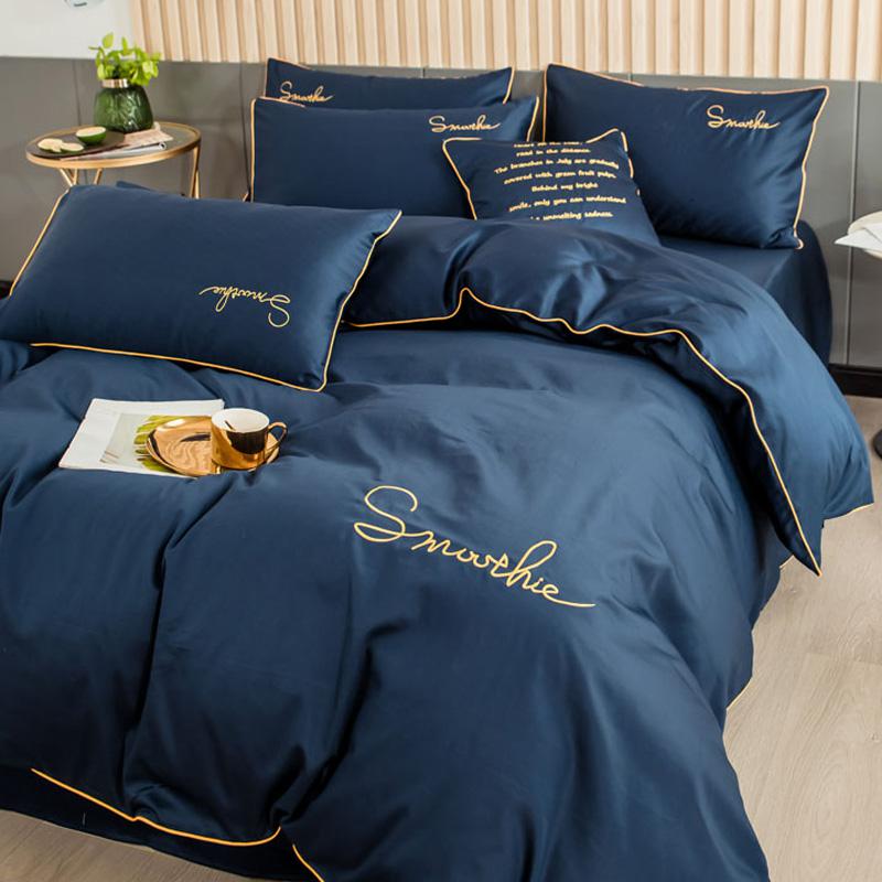 简约北欧纯棉被套单件单人双人150200230欧式别墅被罩1.52m_91_8高清大图