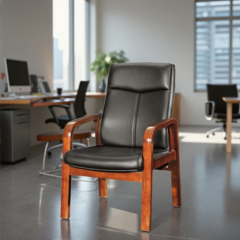 合祥源 实木会议椅西皮椅 630*550*1100mm QX-BGY46 单位:张高清大图