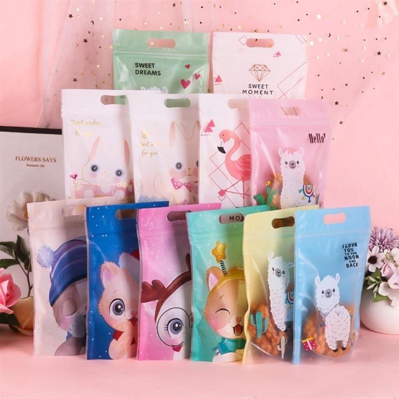 牛扎糖自封袋牛轧糖包装纸曲奇饼干瓜子茶叶拉链袋可爱烘焙50个