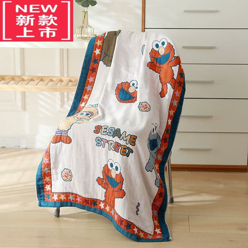 可莉允潇妈童品 夏季五层纱布浴巾卡通大毛巾被子加厚450A图片