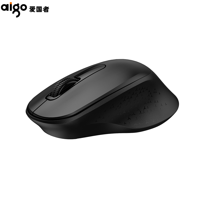 爱国者(aigo)M32黑色鼠标 无线鼠标 办公鼠标 安静鼠标 右手鼠标 超薄便携笔记本IPAD通用无线 黑色