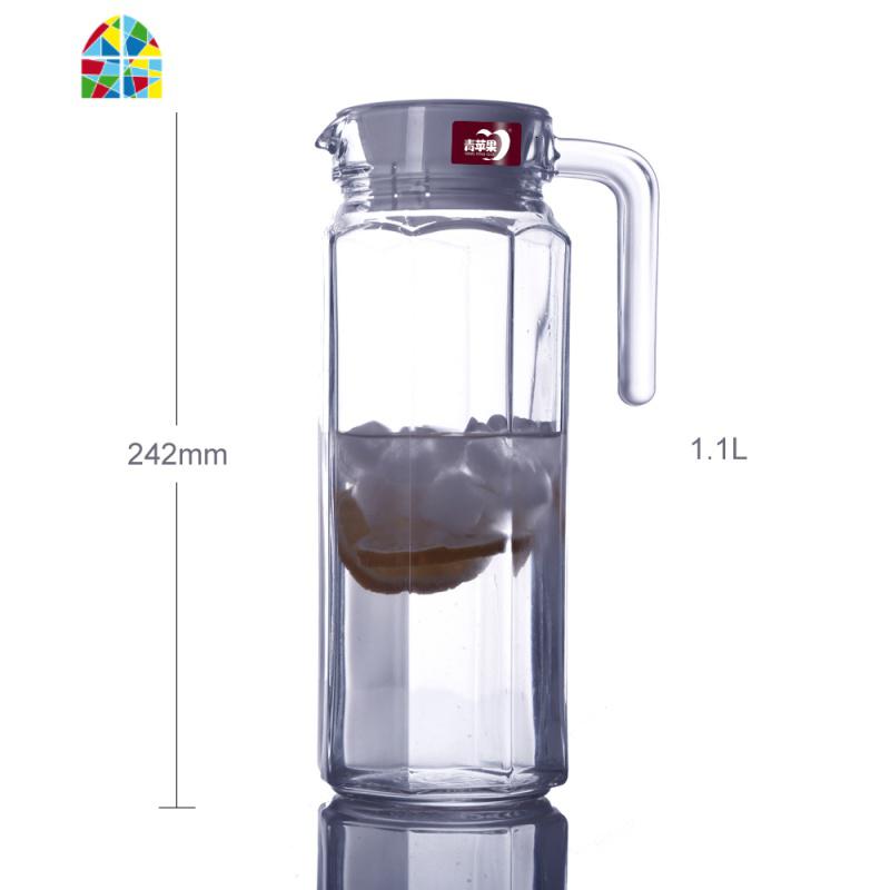 玻璃水壶大容量创意果汁壶茶壶扎壶凉水壶凉水杯鸭嘴八角壶 FENGHOU 1.3升鸭嘴壶_522_298