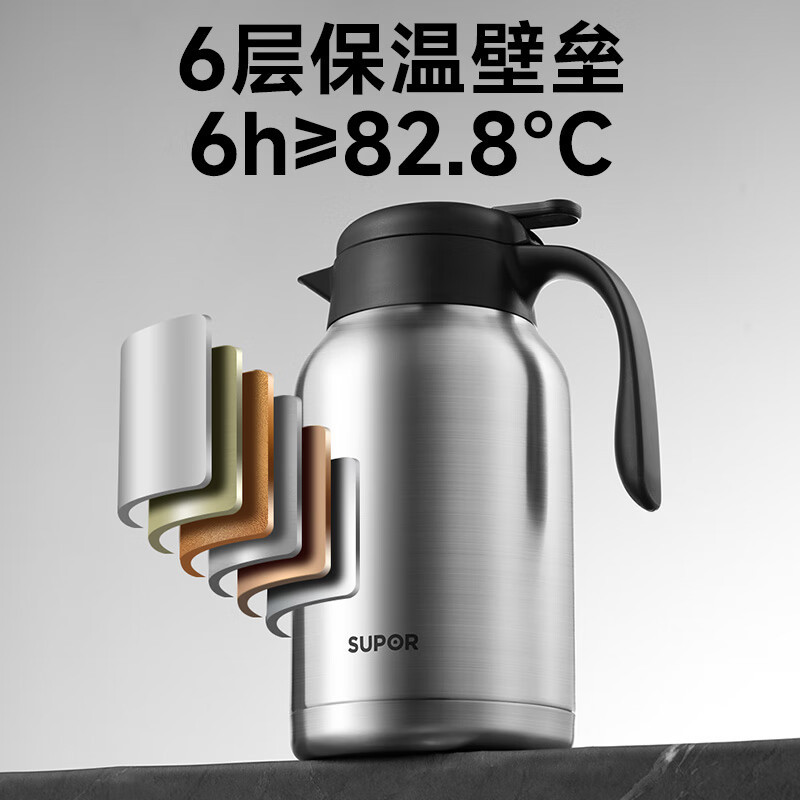 苏泊尔不锈钢真空保温壶2.0LKCV20CC50高清大图