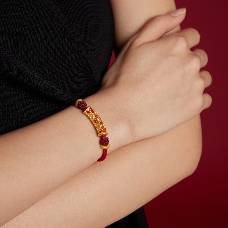 周大福故宫系列 锦绣繁花 足金黄金转运珠R39064高清大图