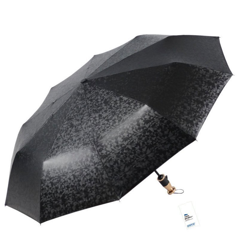 安居先森天圆地方十骨三折经典商务自动伞把黑色视频