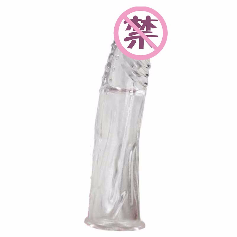 云曼 加长套7厘米狼牙套男用加长加粗大颗粒锁精男性龟亀头套震动套环阳具套夫妻房事性用品情趣性玩 加长7厘米-透明套高清大图