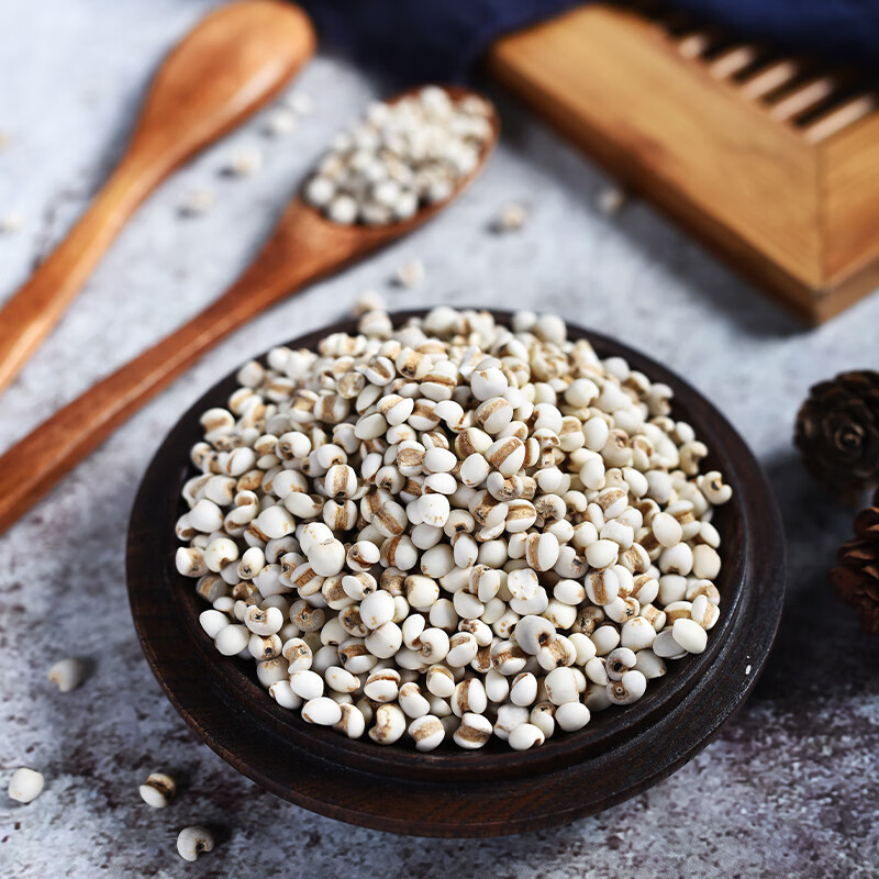 绿帝薏仁软糯香柔谷香浓郁色泽乳白表面光滑颗颗饱满大小均匀1kg高清大图