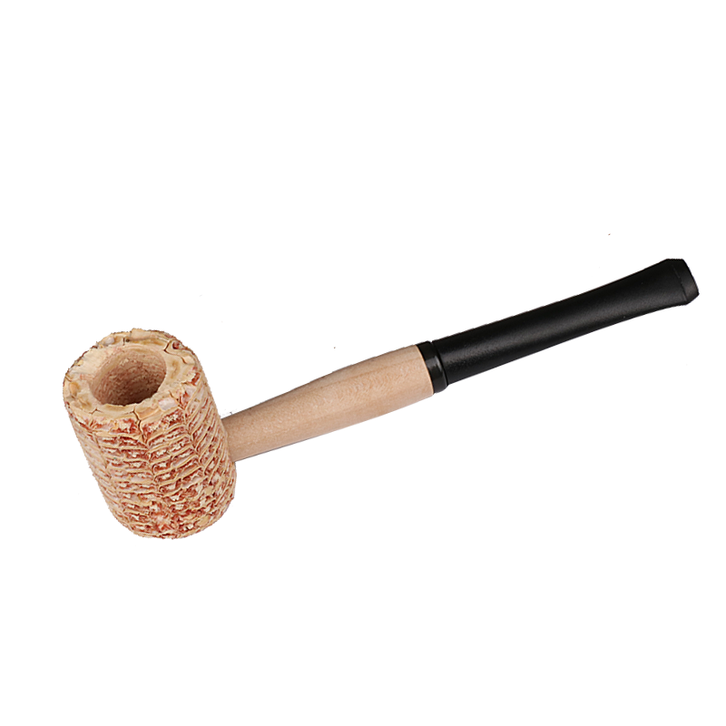 练习玉米烟斗新手入门玉米芯烟斗待客斗尝草斗玉米斗大号短嘴黑直款1