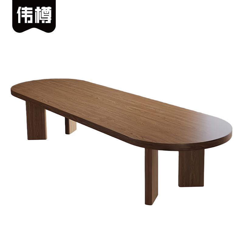伟樽实木会议台300*100*75cm张高清大图