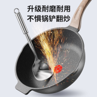 荣事达(Royalstar)24cm火红点麦饭石深煎锅煎炒两用不粘锅家用平底炒菜锅电磁炉燃气通用RA11221301