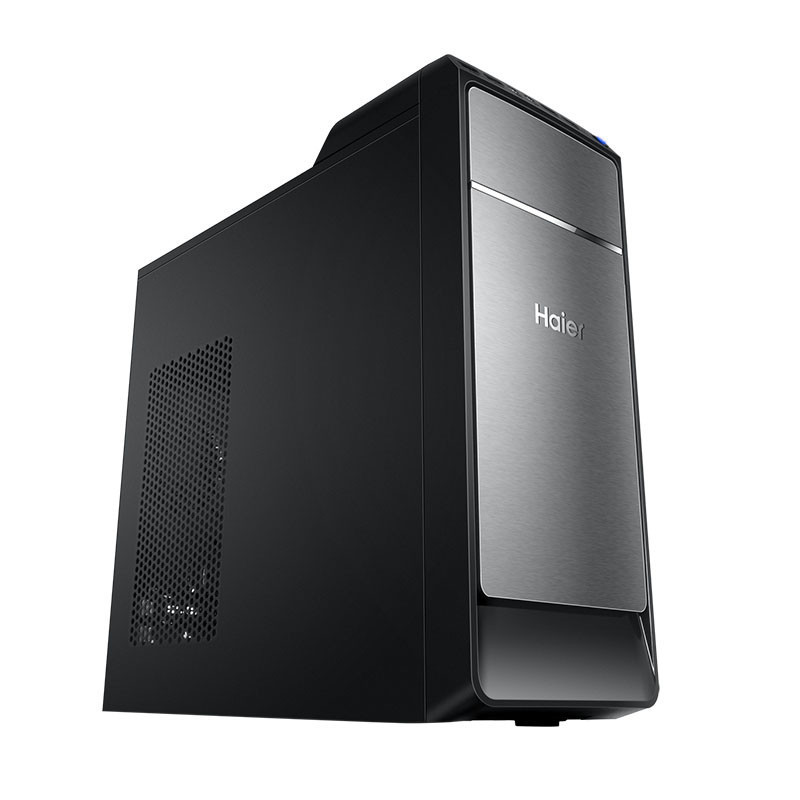 海尔(Haier)新极光D2商用办公家用台式电脑主机(J3160四核 4GB 500GB 内置无线网卡 有线键鼠 正版WIN10 )