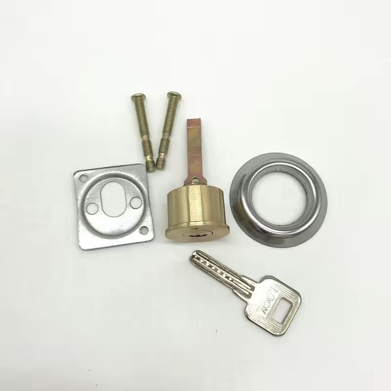 防盗门锁芯铜锁芯老式外装门锁芯月牙锁芯古达大门锁铁门锁胆